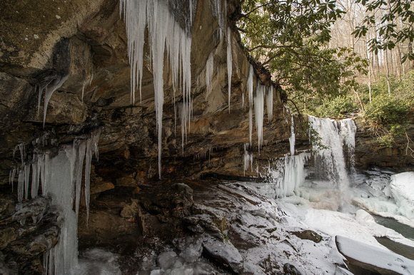 Cucumber Falls in Winter, Ohiopyle PA